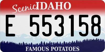 ID license plate E553158