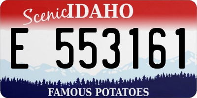 ID license plate E553161