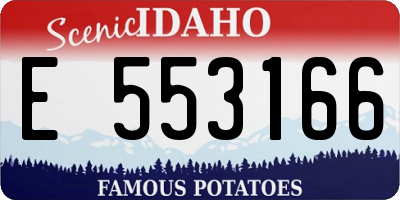 ID license plate E553166