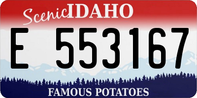 ID license plate E553167