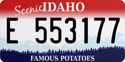 ID license plate E553177