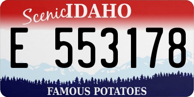 ID license plate E553178