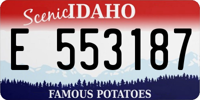 ID license plate E553187