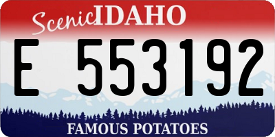 ID license plate E553192