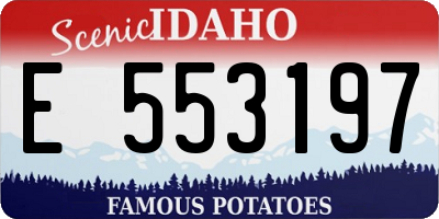 ID license plate E553197