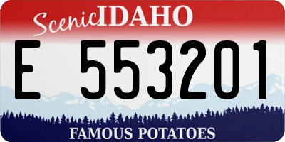 ID license plate E553201