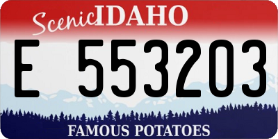 ID license plate E553203