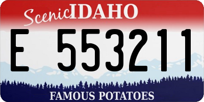 ID license plate E553211