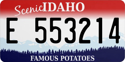 ID license plate E553214
