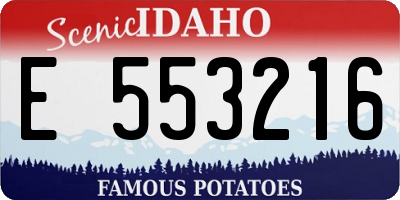 ID license plate E553216