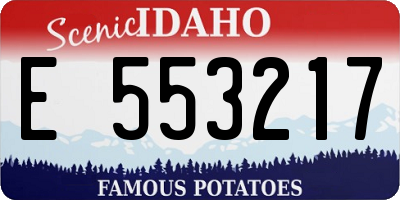 ID license plate E553217