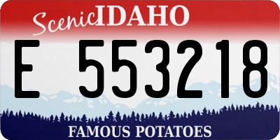 ID license plate E553218