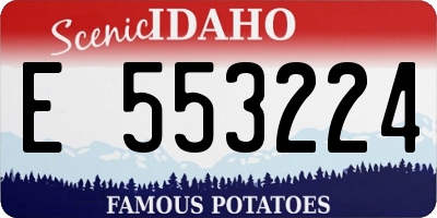ID license plate E553224