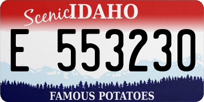 ID license plate E553230