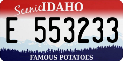 ID license plate E553233