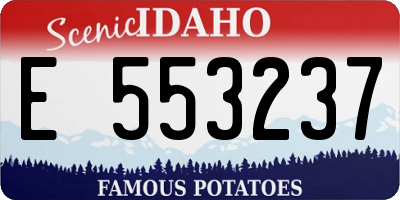 ID license plate E553237