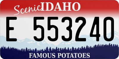 ID license plate E553240