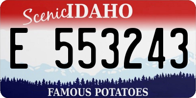 ID license plate E553243