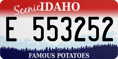 ID license plate E553252