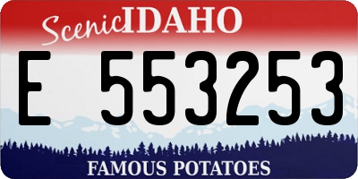 ID license plate E553253