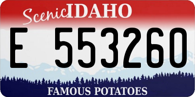 ID license plate E553260