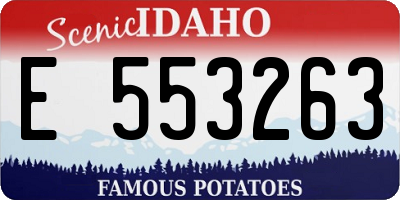 ID license plate E553263