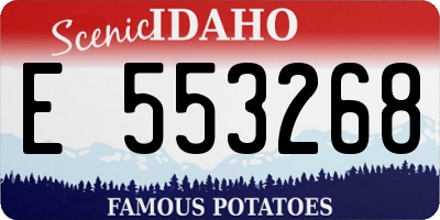 ID license plate E553268
