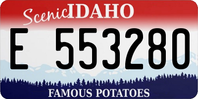ID license plate E553280