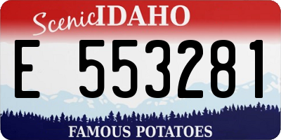 ID license plate E553281
