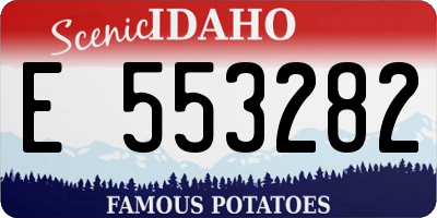 ID license plate E553282