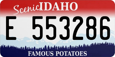 ID license plate E553286