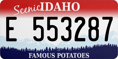 ID license plate E553287