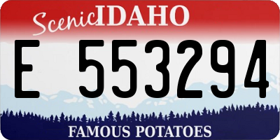 ID license plate E553294