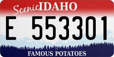 ID license plate E553301