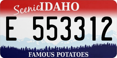 ID license plate E553312