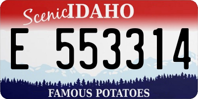 ID license plate E553314