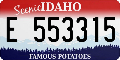 ID license plate E553315