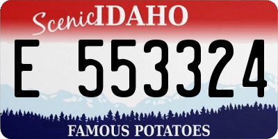 ID license plate E553324