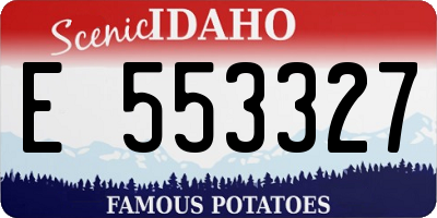 ID license plate E553327