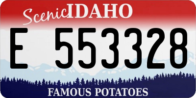 ID license plate E553328