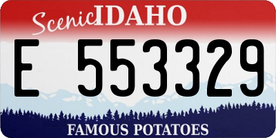 ID license plate E553329