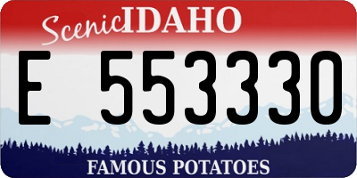 ID license plate E553330