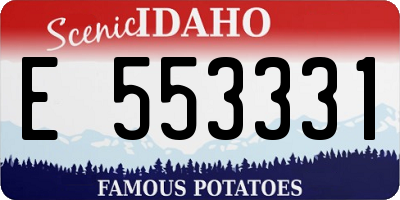 ID license plate E553331