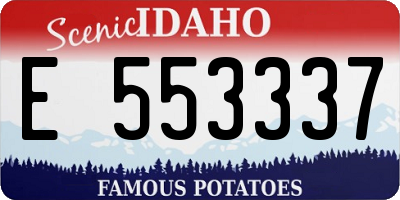ID license plate E553337