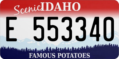 ID license plate E553340