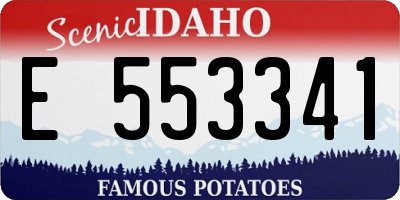 ID license plate E553341