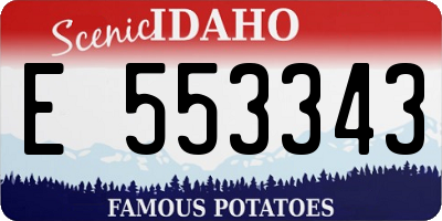 ID license plate E553343