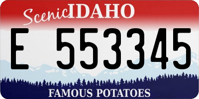 ID license plate E553345