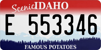 ID license plate E553346