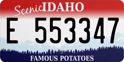 ID license plate E553347